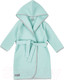 Миниатюра изображения товара Халат детский Amarobaby Waffle с капюшоном / AB-OD22-WAF2502/32-122  (мятный, р.122-128)