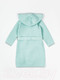 Миниатюра изображения товара Халат детский Amarobaby Waffle с капюшоном / AB-OD22-WAF2502/32-122  (мятный, р.122-128)