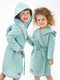 Миниатюра изображения товара Халат детский Amarobaby Waffle с капюшоном / AB-OD22-WAF2502/32-122  (мятный, р.122-128)