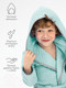 Миниатюра изображения товара Халат детский Amarobaby Waffle с капюшоном / AB-OD22-WAF2502/32-122  (мятный, р.122-128)