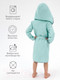 Миниатюра изображения товара Халат детский Amarobaby Waffle с капюшоном / AB-OD22-WAF2502/32-122  (мятный, р.122-128)
