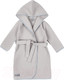 Миниатюра изображения товара Халат детский Amarobaby Waffle с капюшоном / AB-OD22-WAF2502/11-122 (серый, р.122-128)