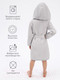 Миниатюра изображения товара Халат детский Amarobaby Waffle с капюшоном / AB-OD22-WAF2502/11-122  (серый, р.122-128)