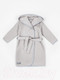 Миниатюра изображения товара Халат детский Amarobaby Waffle с капюшоном / AB-OD22-WAF2502/11-98  (серый, р.98-104)