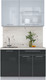 Миниатюра изображения товара Кухонный гарнитур Интерлиния Мила Пластик 1.2 В (туманный глянец/антрацит/бискайская сосна)