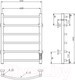 Миниатюра изображения товара Полотенцесушитель электрический Roxen Santi BK-109AW-6T / 11030-5365В (черный)