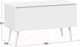 Миниатюра изображения товара Тумба ТриЯ Глосс СМ-319.03.012 с опорами (белый глянец/стекло белый глянец/белый)
