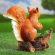 Миниатюра изображения товара Фигурка для сада Хорошие сувениры Белочка с орешком на пне / 1090065