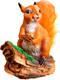 Миниатюра изображения товара Фигурка для сада Хорошие сувениры Белочка с орешком на пне / 1090065