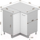 Миниатюра изображения товара Шкаф-стол кухонный Кортекс-мебель Корнелия Лира НШУ угловой (ателье светлый/мадрид)
