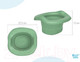Миниатюра изображения товара Вставка для детского горшка Roxy-Kids ML-235RU-OL (оливковый)