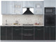 Миниатюра изображения товара Кухонный гарнитур Интерлиния Мила Пластик 2.8 ВТ (туманный глянец/антрацит/бискайская сосна)