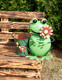 Миниатюра изображения товара Фигурка для сада Klesto Лягушка с горшком Z26402