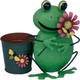 Миниатюра изображения товара Фигурка для сада Klesto Лягушка с горшком Z26402