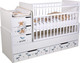 Миниатюра изображения товара Детская кроватка Фея 1100 Жирафик / 0001033.9.16 (белый)