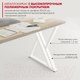 Миниатюра изображения товара Письменный стол Domus Гранд / 12.016.403.06 (вяз светлый/металл белый)