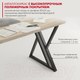 Миниатюра изображения товара Письменный стол Domus Гранд / 12.016.403.07 (вяз светлый/металл черный)