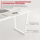 Миниатюра изображения товара Письменный стол Domus СП013 / 12.013.403.01 (белый/металл белый)