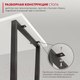 Миниатюра изображения товара Письменный стол Domus СП013 / 12.013.403.02 (белый/металл черный)