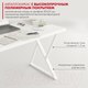 Миниатюра изображения товара Письменный стол Domus СП014 / 12.014.403.01 (белый/металл белый)