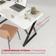 Миниатюра изображения товара Письменный стол Domus СП014 / 12.014.403.02 (белый/металл черный)