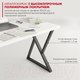 Миниатюра изображения товара Письменный стол Domus СП014 / 12.014.403.02 (белый/металл черный)