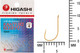 Миниатюра изображения товара Набор крючков рыболовных Higashi Kantuki Keiryu #4 Gold / 01362