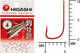 Миниатюра изображения товара Набор крючков рыболовных Higashi Sode ringed #4 Red / 04075