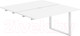 Миниатюра изображения товара Комплект столов модульных Norden 280x143.8x75 / AG.125.WH.V.72.WH (белый/белый)