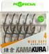 Миниатюра изображения товара Набор крючков рыболовных Korda Kamakura Wide Gape Barbless №4 без бородки / KAM06
