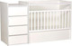 Миниатюра изображения товара Детская кровать-трансформер Polini Kids Simple 1902 / 0002793.9 (белый)
