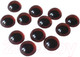 Миниатюра изображения товара Набор глазок декоративных ХоббиБум Круглый зрачок. Стекло 12мм (12шт, коричневый)