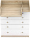 Миниатюра изображения товара Комод пеленальный Атон Leo 805 С органайзером С шариковыми направляющими (дуб сонома/белый)