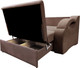Миниатюра изображения товара Кресло-кровать Bobrovmebel Болеро 1-0.8   (микровелюр cимпл 45 коричневый)