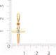 Миниатюра изображения товара Крестик из розового золота ZORKA 440492.14K.R.ZZ (с фианитами)