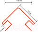 Миниатюра изображения товара Угол для сайдинга Технониколь Оптима наружный 75 / 4523467 (3м, жасмин)
