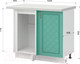 Миниатюра изображения товара Шкаф под мойку Mio Tesoro Модена ШНУ 1000-М (белый/дуб бирюзовый)