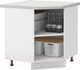 Миниатюра изображения товара Шкаф-стол кухонный Mio Tesoro Пасадена ШНУ 850 угловой (белый/белый бриллиант)