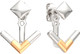 Миниатюра изображения товара Серьги из серебра ZORKA 0300105.G14K (с золотой вставкой)