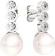 Миниатюра изображения товара Серьги из серебра ZORKA 0310609 (с жемчугом и фианитами)