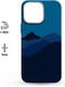 Миниатюра изображения товара Чехол-накладка Luxo Горный пейзаж J271 для iPhone 14 Pro Max (черный/синий)