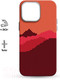 Миниатюра изображения товара Чехол-накладка Luxo Горный пейзаж J272 для iPhone 15 Pro Max (бордовый/оранжевый)
