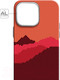 Миниатюра изображения товара Чехол-накладка Luxo Горный пейзаж J272 для iPhone 15 Pro Max (бордовый/оранжевый)