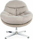 Миниатюра изображения товара Кресло мягкое Signal Peggie (серый/бежевый/хром)