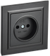 Миниатюра изображения товара Розетка IEK Brite BR-R10-10-K02-F (черный)