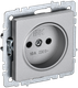 Миниатюра изображения товара Розетка IEK Brite BR-R13-10-K47 (алюминий)