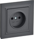 Миниатюра изображения товара Розетка IEK Brite BR-R10-10-K53-F (графит)