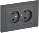 Миниатюра изображения товара Розетка IEK Brite BR-R20-10-K53-F (графит)
