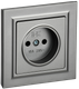 Миниатюра изображения товара Розетка IEK Brite BR-R10-10-K46-F (сталь)