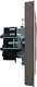 Миниатюра изображения товара Розетка IEK Brite BR-R10-10-K46-F (сталь)